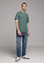 thumb-Afișați detalii pentru Tricou Cu Maneca Scurta De Barbati Verde Regular Fit  Cl1079749