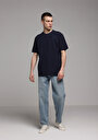 thumb-Afișați detalii pentru Tricou Cu Maneca Scurta De Barbati Albastru Marin Comfort Fit  Cl1078494