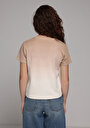 thumb-Afișați detalii pentru Tricou Cu Maneca Scurta De Dama Bej Regular Fit  Cl1078648