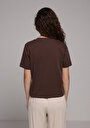 thumb-Afișați detalii pentru Tricou Cu Maneca Scurta De Dama Maro Boxy Fit  Cl1079037