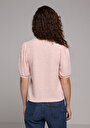 thumb-Afișați detalii pentru Pulover Cu Mâneci Scurte De Dama Roz Regular Fit  Cl1079155