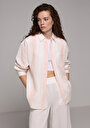 thumb-Afișați detalii pentru Camasa Cu Maneca Lunga De Dama Somon Oversize  Cl1079410