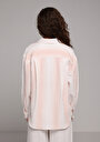 thumb-Afișați detalii pentru Camasa Cu Maneca Lunga De Dama Somon Oversize  Cl1079410