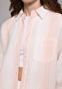 thumb-Afișați detalii pentru Camasa Cu Maneca Lunga De Dama Somon Oversize  Cl1079410