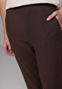 thumb-Afișați detalii pentru Pantaloni De Dama Maro Regular Fit  Cl1068239