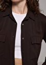 thumb-Afișați detalii pentru Camasa Cu Maneca Lunga De Dama Maro Regular Fit  Cl1078737