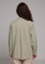 thumb-Afișați detalii pentru Camasa Cu Maneca Lunga De Dama Verde Boyfriend Fit  Cl1079434