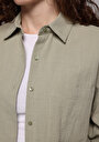 thumb-Afișați detalii pentru Camasa Cu Maneca Lunga De Dama Verde Boyfriend Fit  Cl1079434