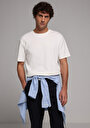 thumb-Afișați detalii pentru Tricou Cu Maneca Scurta De Barbati Alb Comfort Fit  Cl1079721