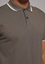 thumb-Afișați detalii pentru Tricou Polo Cu Maneca Scurta De Barbati Kaki Regular Fit  Cl1080027