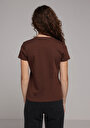 thumb-Afișați detalii pentru Tricou Cu Maneca Scurta De Dama Maro Slim Fit  Cl1068567