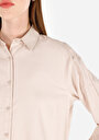 thumb-Afișați detalii pentru Camasa Cu Maneca Lunga De Dama Bej Regular Fit  Cl1070173
