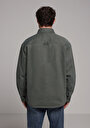 thumb-Afișați detalii pentru Jachetă De Barbati Kaki Oversize Fit  Cl1077616
