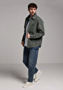 thumb-Afișați detalii pentru Jachetă De Barbati Kaki Oversize Fit  Cl1077616