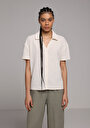 thumb-Afișați detalii pentru Camasa Cu Maneca Scurta De Dama Ecru Regular Fit  Cl1078385