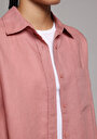 thumb-Afișați detalii pentru Camasa Cu Maneca Lunga De Dama Somon Boyfriend Fit  Cl1078739