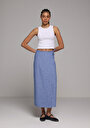thumb-Afișați detalii pentru Fusta De Dama Albastru Midi  Cl1079017