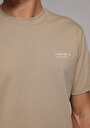 thumb-Afișați detalii pentru Tricou Cu Maneca Scurta De Barbati Bej Comfort Fit  Cl1075099
