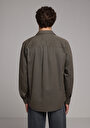 thumb-Afișați detalii pentru Camasa Cu Maneca Lunga De Barbati Kaki Relaxed Fit  Cl1076516