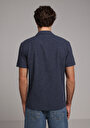thumb-Afișați detalii pentru Camasa Cu Maneca Scurta De Barbati Albastru Regular Fit  Cl1078772