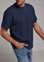thumb-Afișați detalii pentru Tricou Cu Maneca Scurta De Barbati Albastru Marin Comfort Fit  Cl1078587