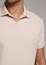 thumb-Afișați detalii pentru Tricou Polo Cu Maneca Scurta De Barbati Bej Regular Fit  Cl1079282