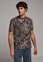 thumb-Afișați detalii pentru Tricou Cu Maneca Scurta De Barbati Maro Regular Fit  Cl1079952
