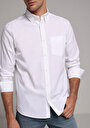 thumb-Afișați detalii pentru Camasa Cu Maneca Lunga De Barbati Alb Regular Fit  Cl1080056