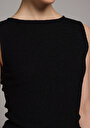 thumb-Afișați detalii pentru Bluza Cu Maneca Scurta De Dama Negru Slim Fit  Cl1078620