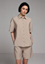thumb-Afișați detalii pentru Camasa Cu Maneca Scurta De Dama  Fashion Fit  Cl1078919