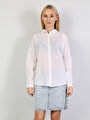 thumb-Afișați detalii pentru Femei Alb Camasa Cu Maneca Lunga